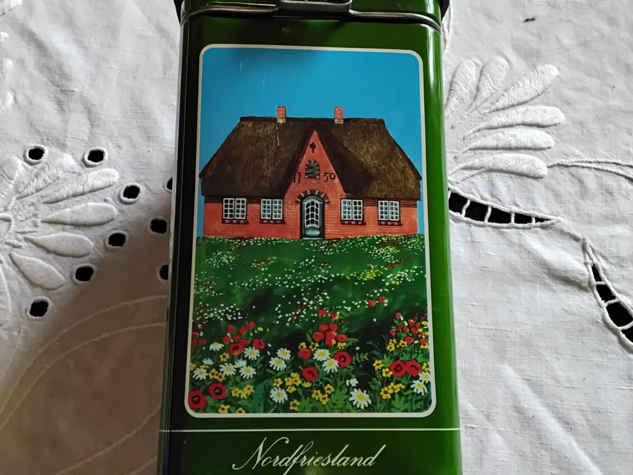 Billede 3 - Metal tedåse /kaffe med 4 smukke motiver -vintage 