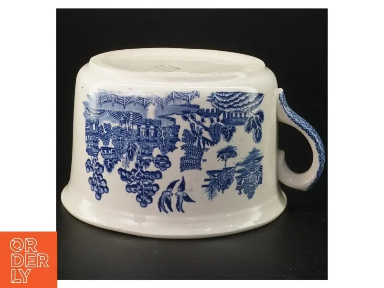 Billede 4 - Antik Sadler Blue Willow Engelsk fajance Blå og hvid keramik potte (str. 20 x 17 x 10 cm)