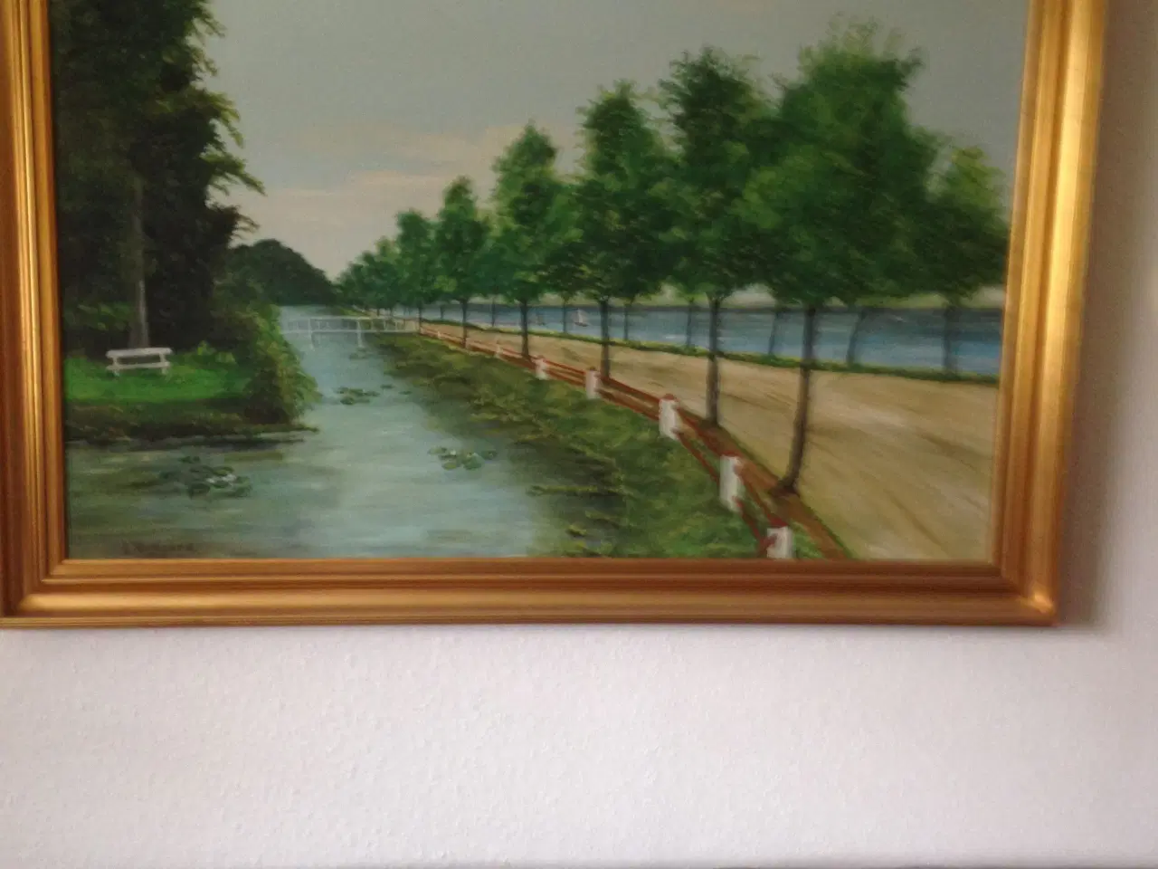 Billede 1 - Maleri af den gamle strandvej i Fredericia