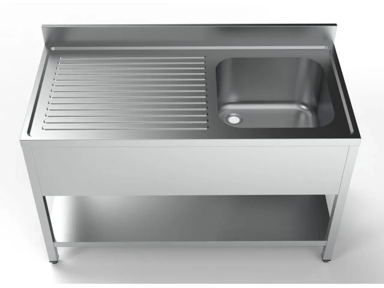 Billede 2 - Combisteel stålbord med vask – 57 kg