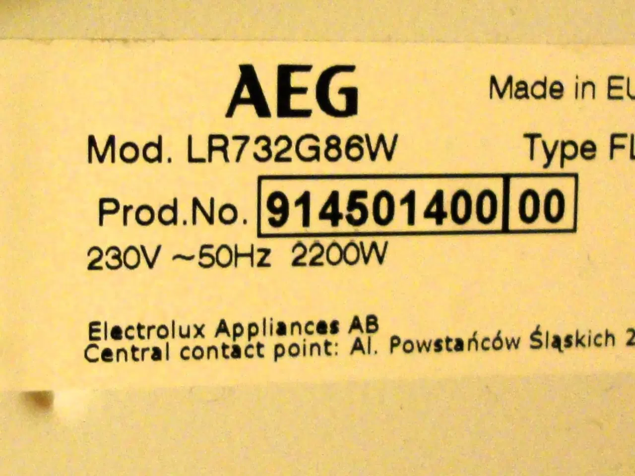 Billede 4 - AEG vaskemaskine model LR732