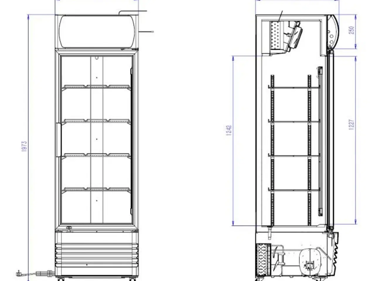 Billede 2 - Display køleskab – sort – 360 liter