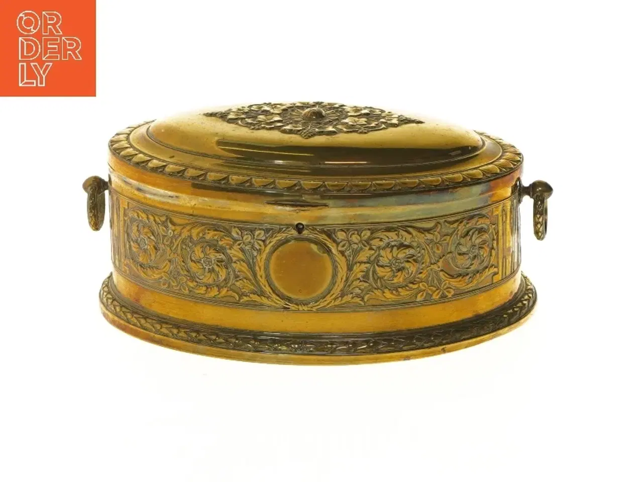 Billede 1 - Antik smykkeskrin i metal (str. 23 cm)