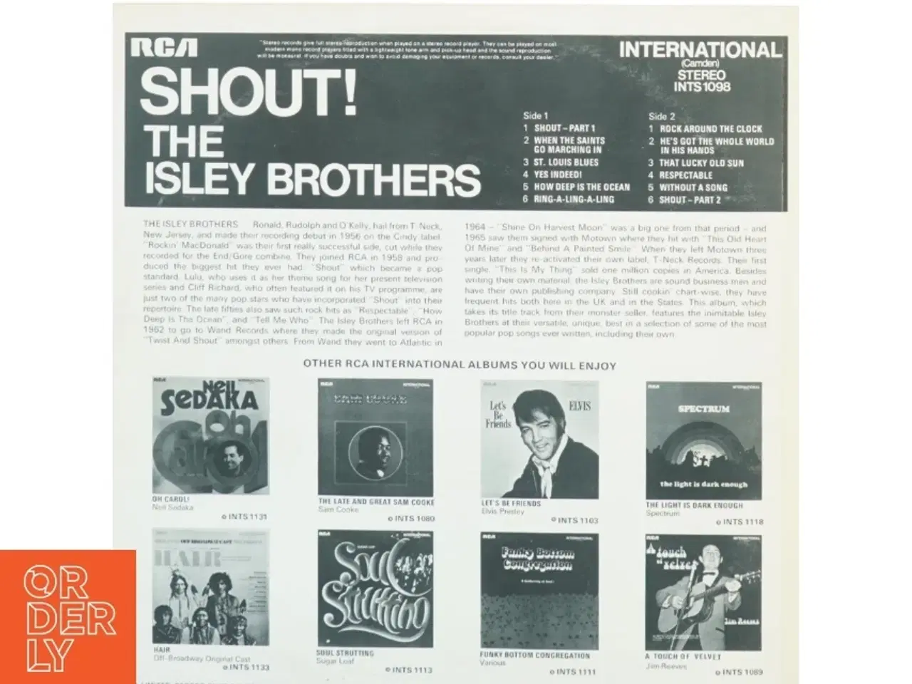 Billede 8 - The Isley Brothers - Shout! fra RCA (str. 31 x 31 cm)