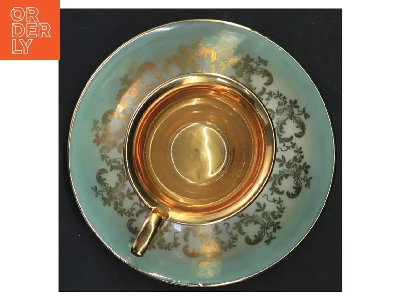 Billede 2 - Porcelæns kaffekop med underkop (str. Ø 12&5,5x9 cm)