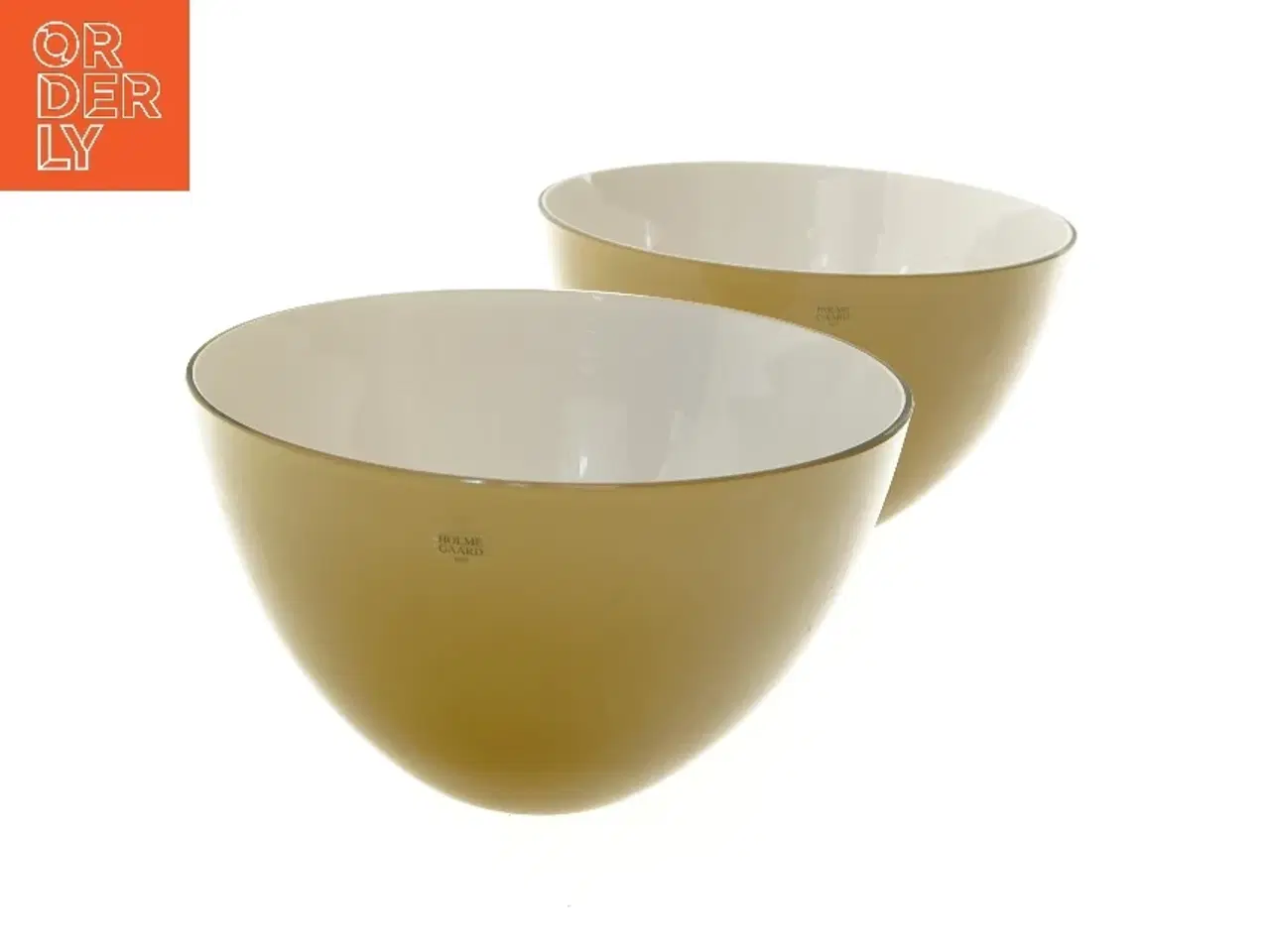 Billede 4 - Dekorative skåle fra Holmegaard (str. Ø 24,5x15 cm)