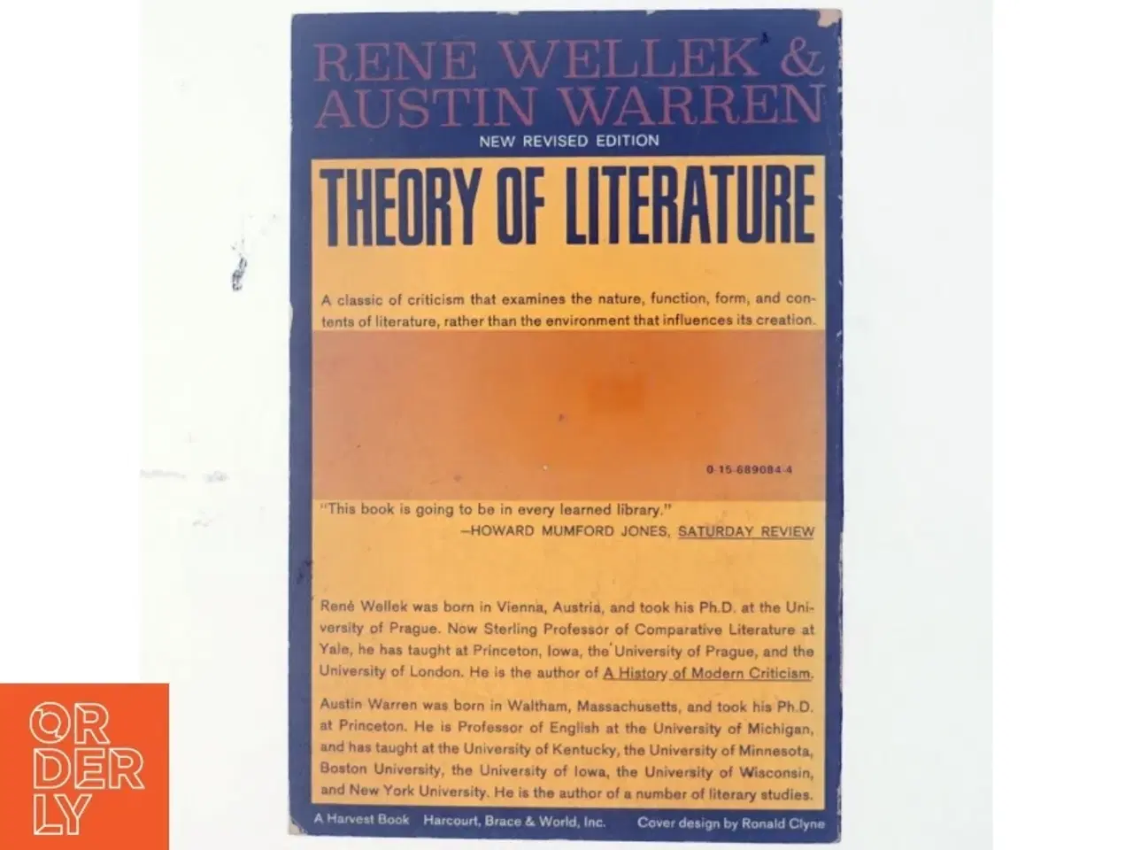 Billede 3 - Theory of literature by Rene Wellek