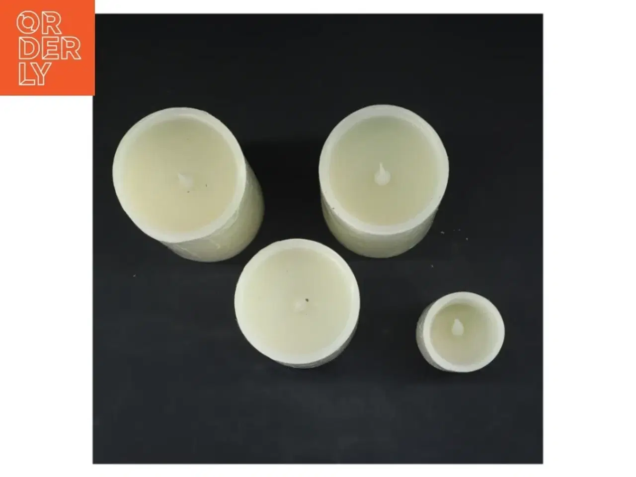 Billede 2 - Elektriske bloklys sæt med batteri (str. 15 cm. 12,5 cm. 10 cm. 6,5 cm)