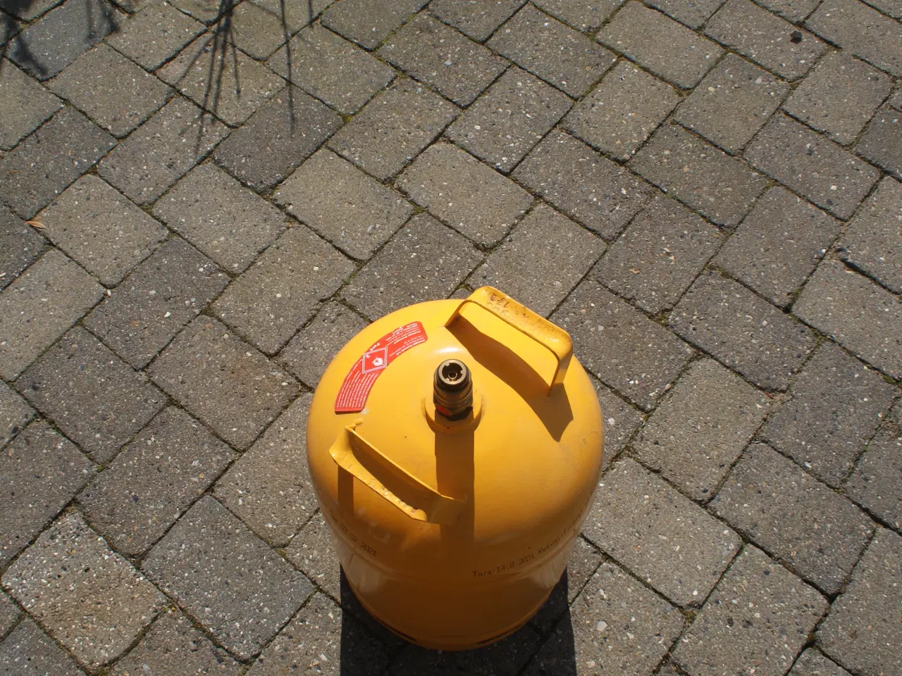 Billede 1 - Gasflaske gul 11 kg stålflaske.