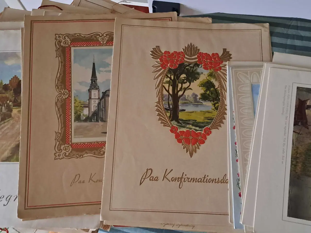 Billede 4 - Gamle bryllups og konfirmations telegrammer 