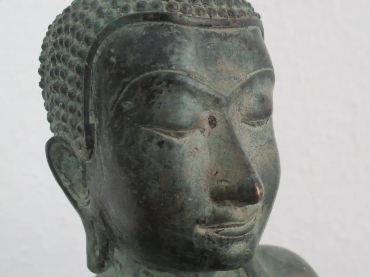 Billede 6 - Stor antik Buddha-statue - 44 cm - Thailand