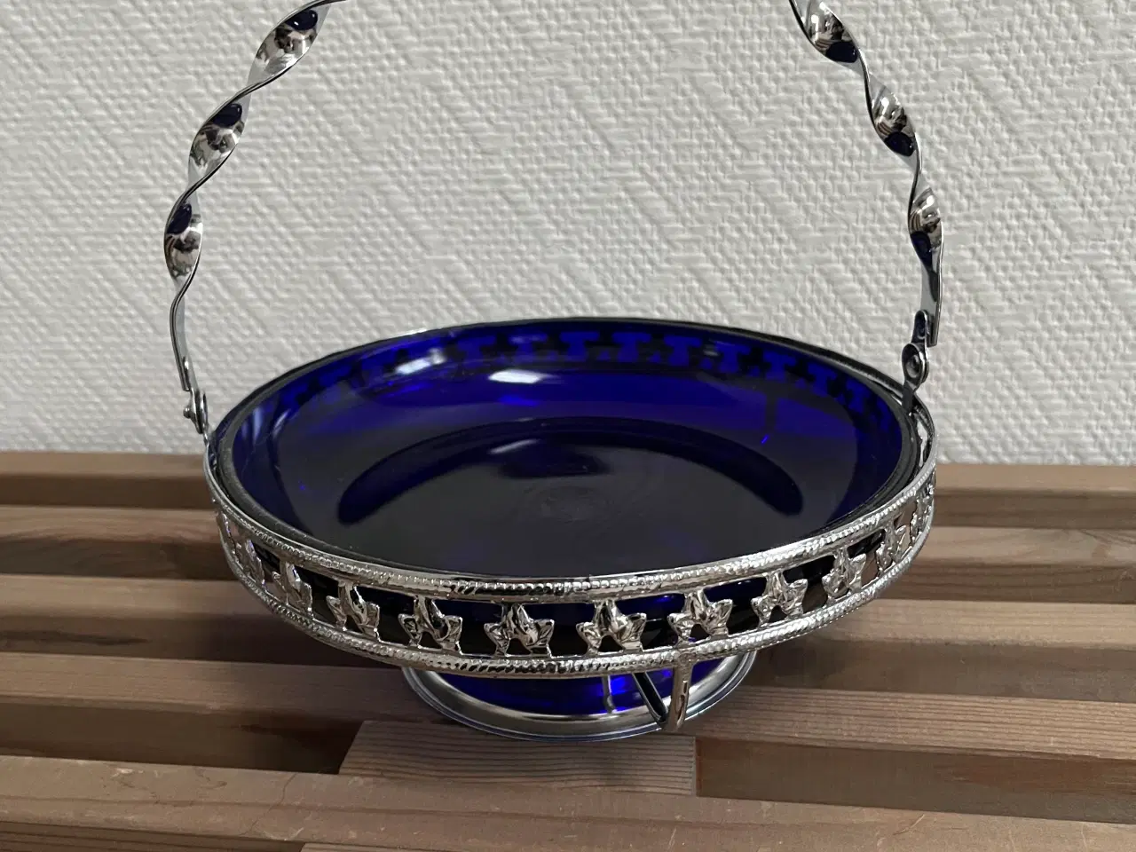 Billede 1 - Opsats med blåt glas