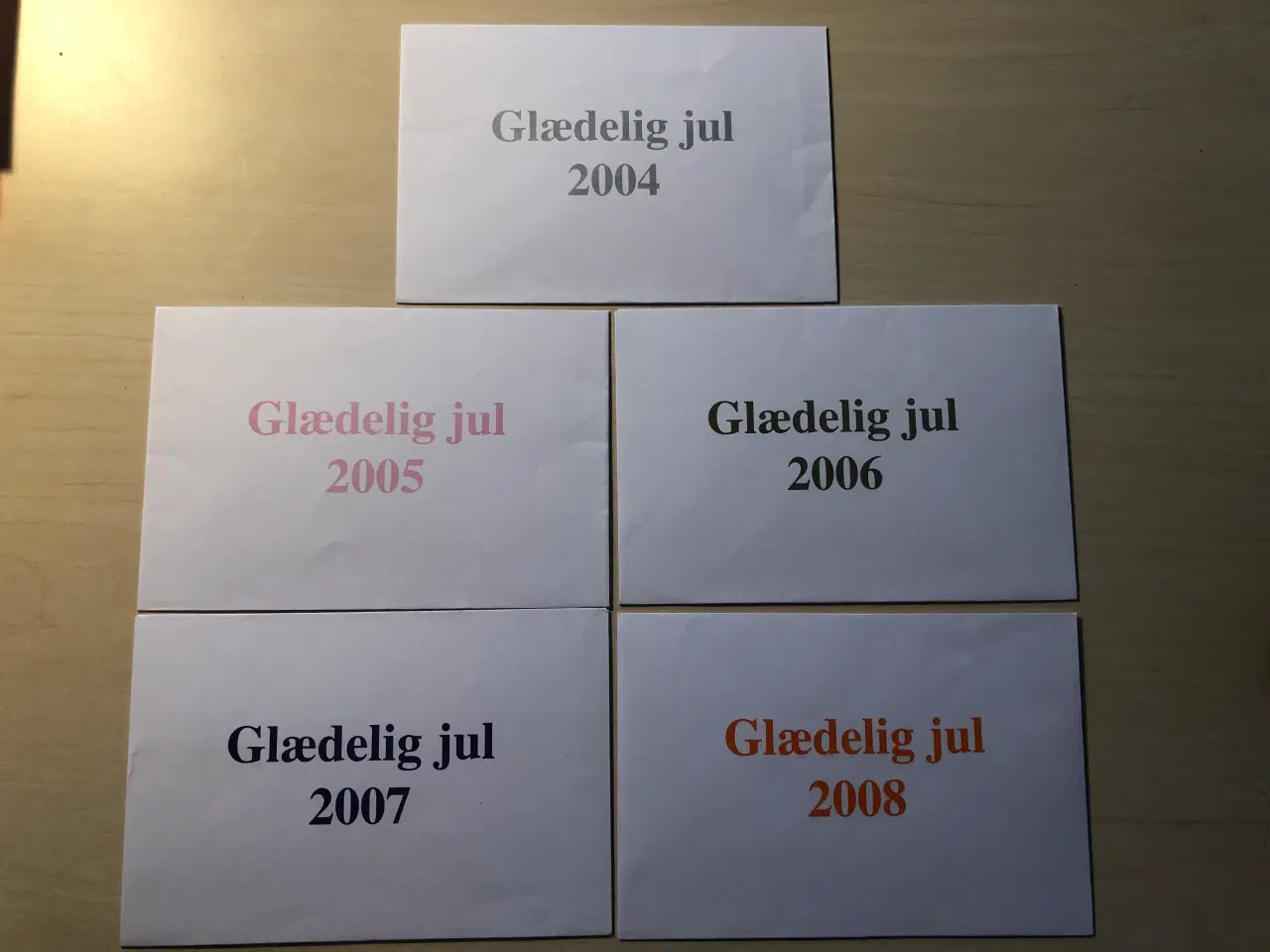 Billede 1 - Receptkuverter - Motiv: Glædelig Jul 2004-2008 