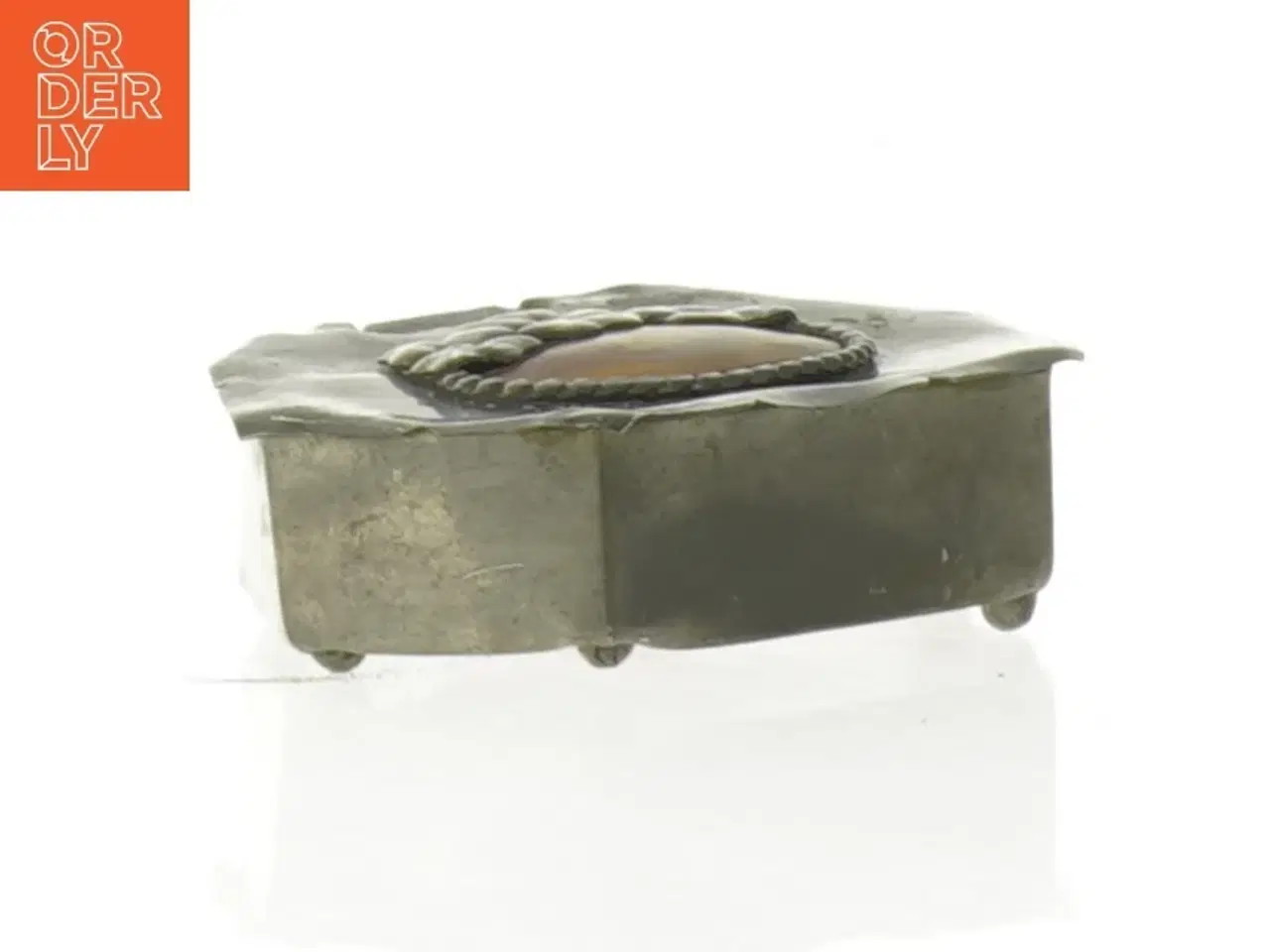 Billede 7 - Antik Tin æske med Skildpadde skjold (str. 9 x 6 x 2 cm)
