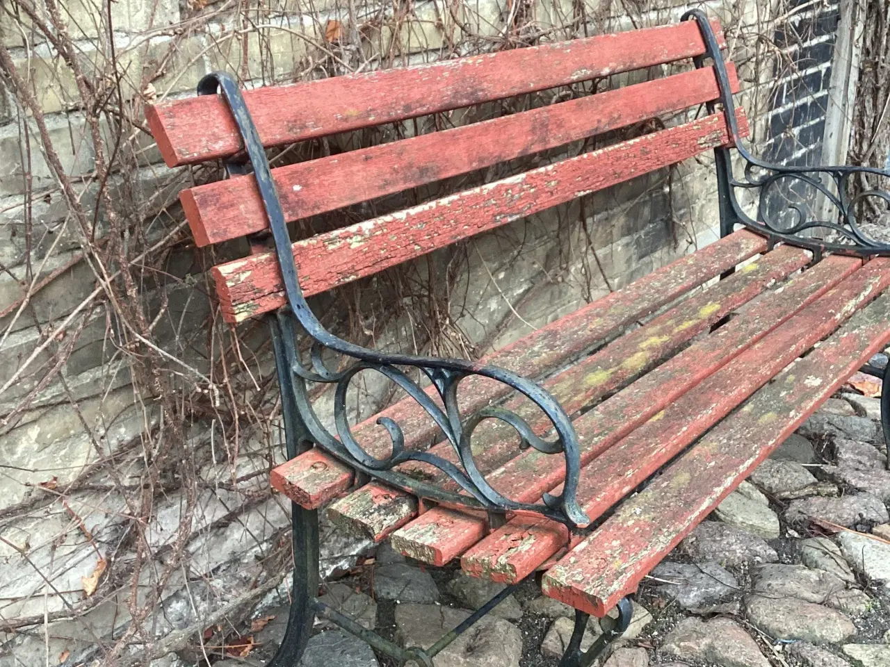 Billede 1 - Retro bænk med Støbejerns gavle