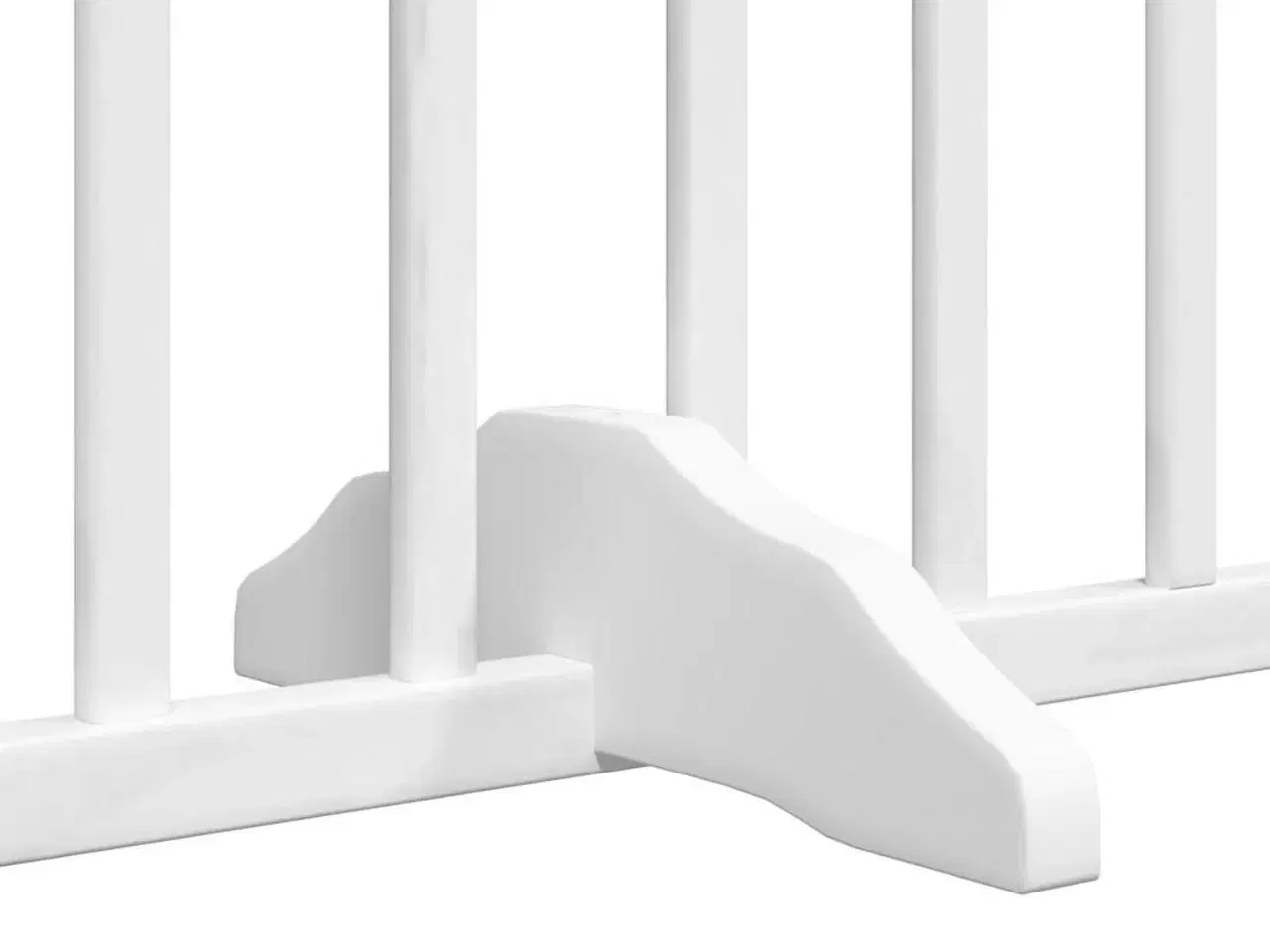 Billede 9 - Hundelåge med dør 4 paneler 320 cm foldbar poppeltræ hvid