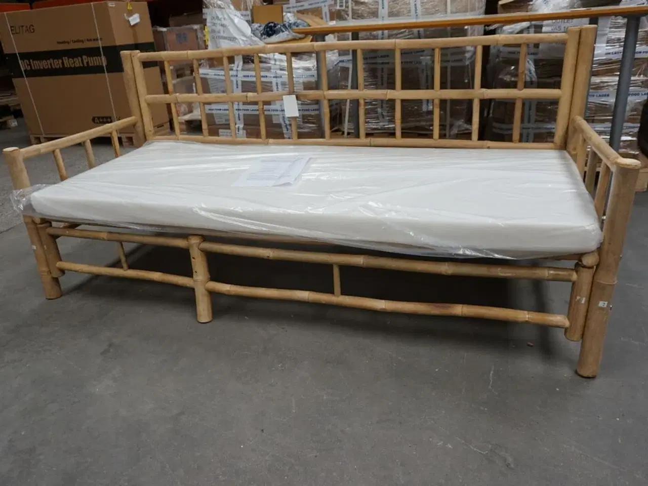 Billede 3 - Lima loungesofa med hynde Bambus 180x70x80 cm