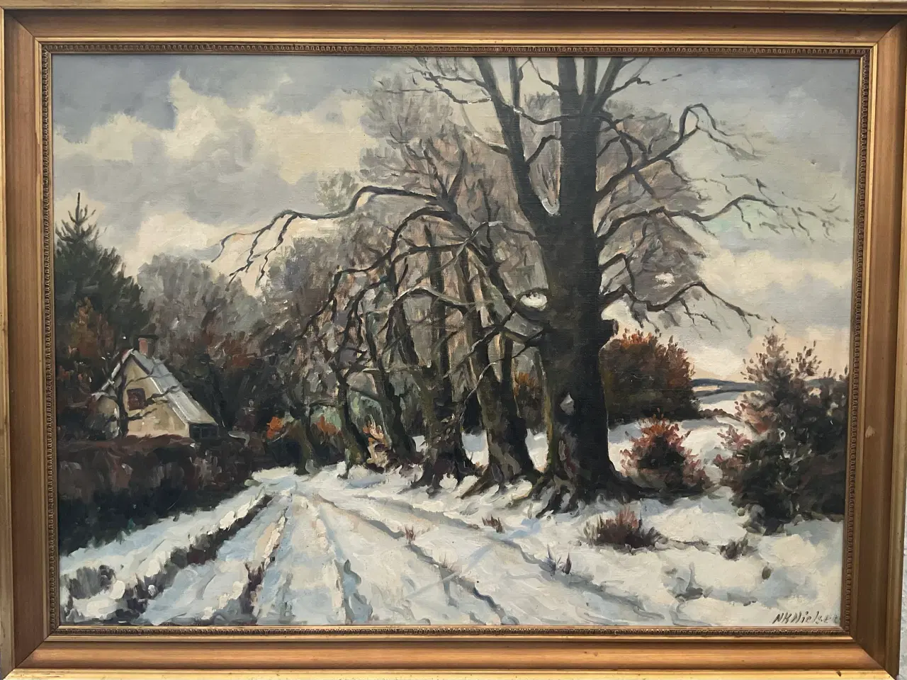 Billede 1 - Maleri af N.K. Nielsen