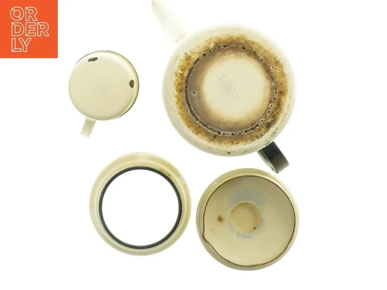 Billede 3 - Emalje kaffekande fra svenske Kockums. Tilhørende krus