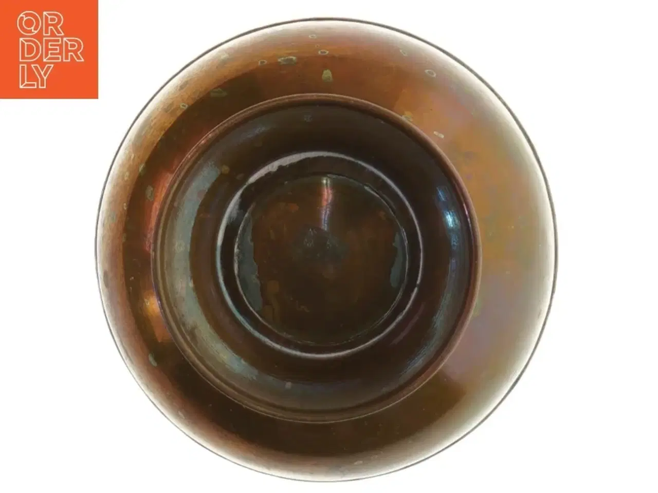 Billede 3 - Kobber vase med messing medaljoner (str. 16 cm)