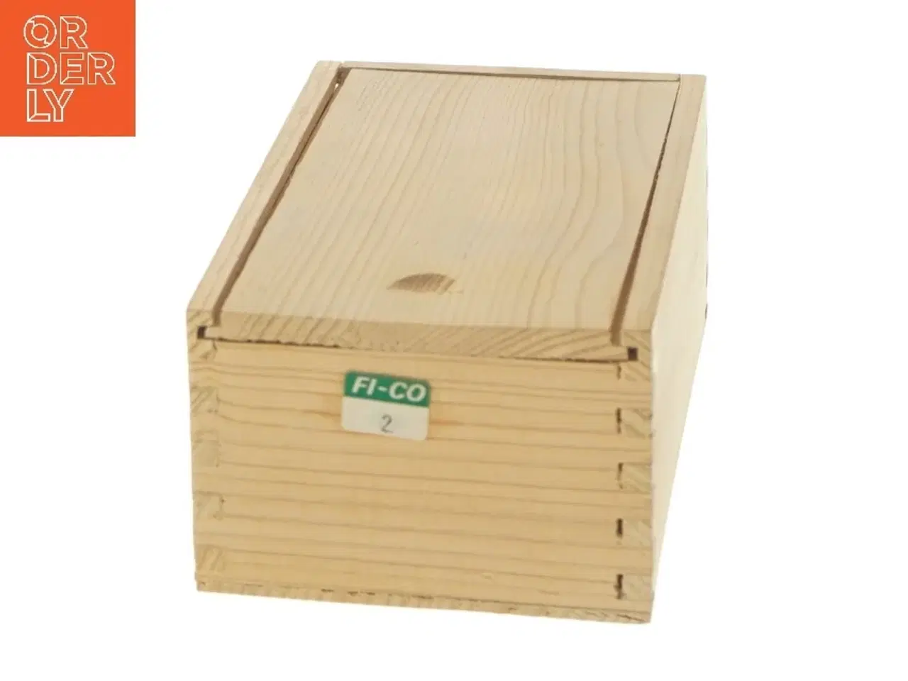 Billede 4 - Skakbrikker i trækasse (str. 17,5x9,5 cm)