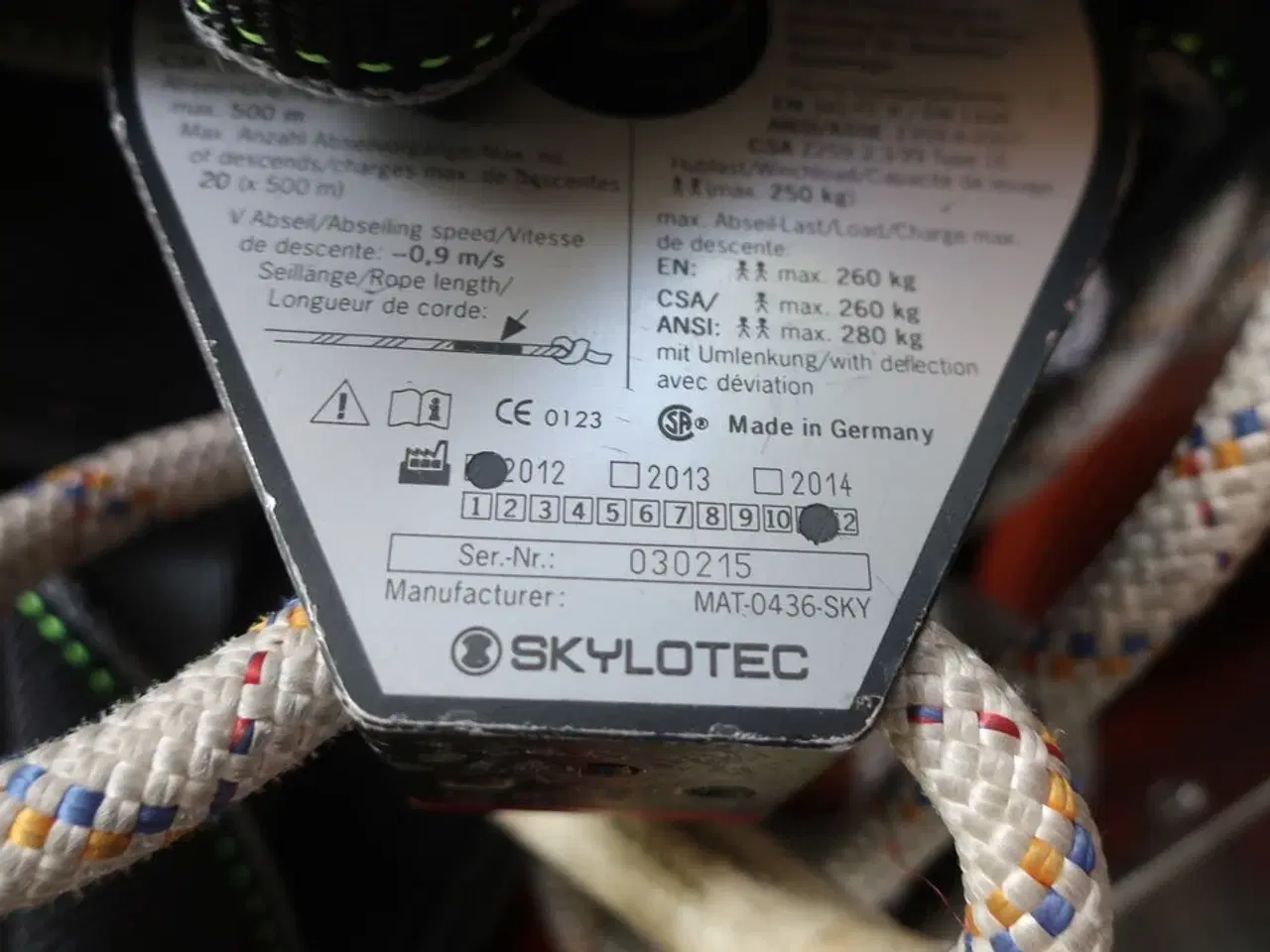 Billede 1 - Redningshejs SKYLOTEC MILAN & alukasse inkl. indhold