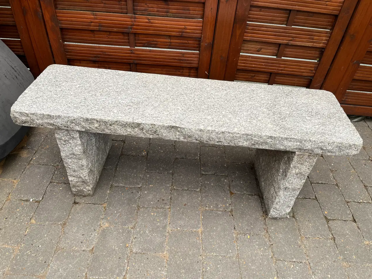 Billede 1 - Granit bænk lys grå