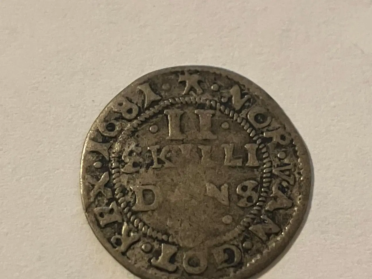 Billede 1 - 2 Skilling 1681 Denmark