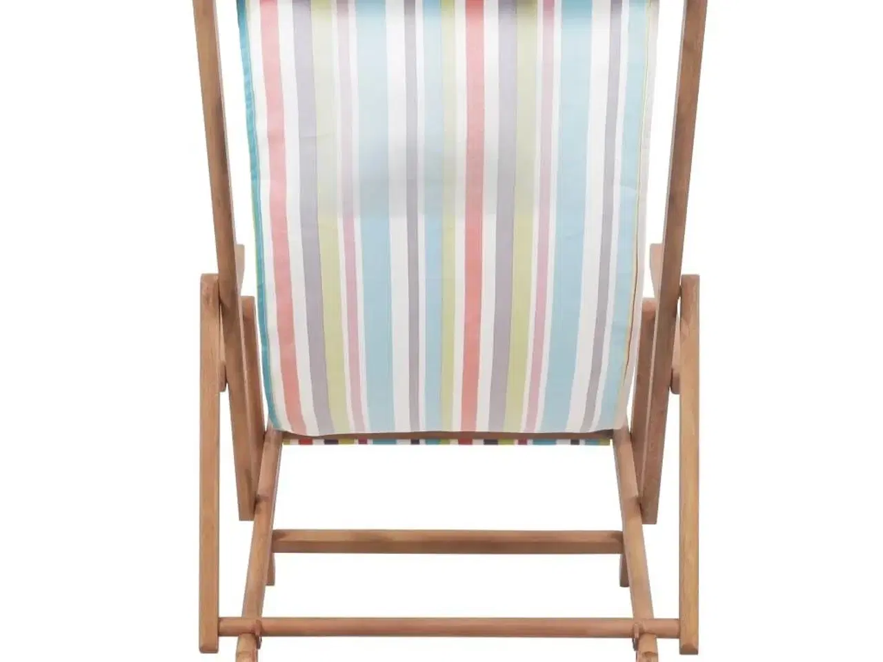 Billede 5 - Foldbar strandstol stof og træstel flerfarvet