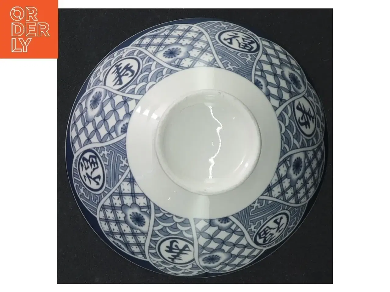 Billede 6 - 2 skåle porcelæn med blåt mønster (str. Ø 12 cm)