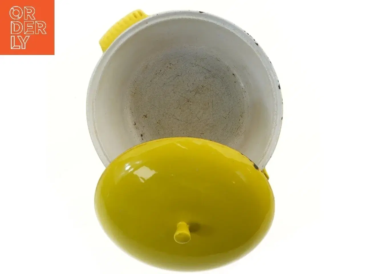 Billede 2 - Antik støbejernsgryde med låg, den originale  (str. Ø 28,5 cm)