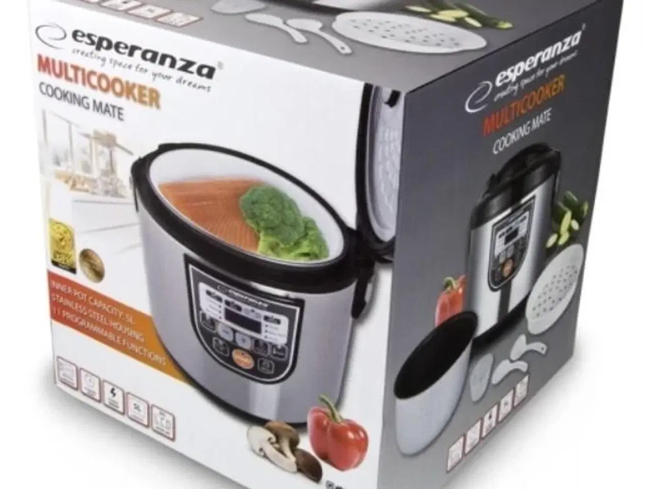 Billede 9 - Multicooker 5 l – Esperanza EKG011, 860 W, sort/rustfrit stål