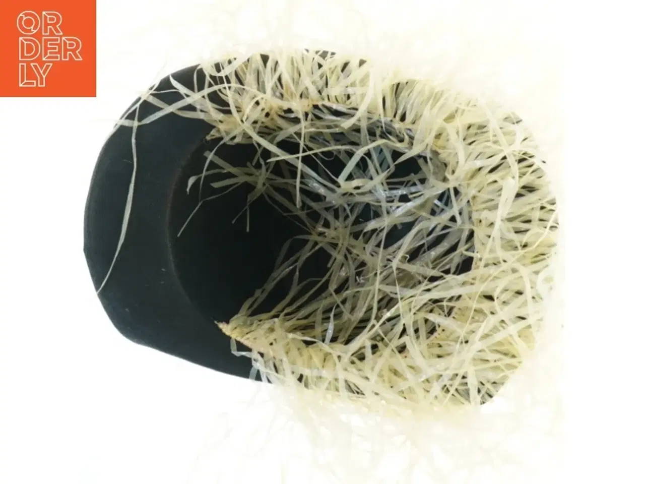 Billede 3 - Dekoreret sort hat (str. Ø. 30 cm)