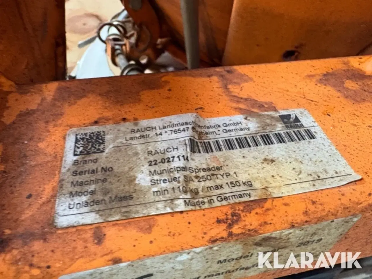 Billede 7 - Saltspreder RAUCH Streger SA250 TYP 1