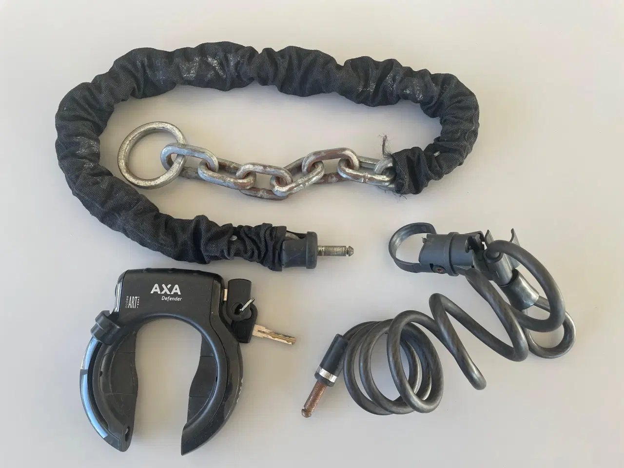 Billede 1 - AXA defender cykellås med kæder