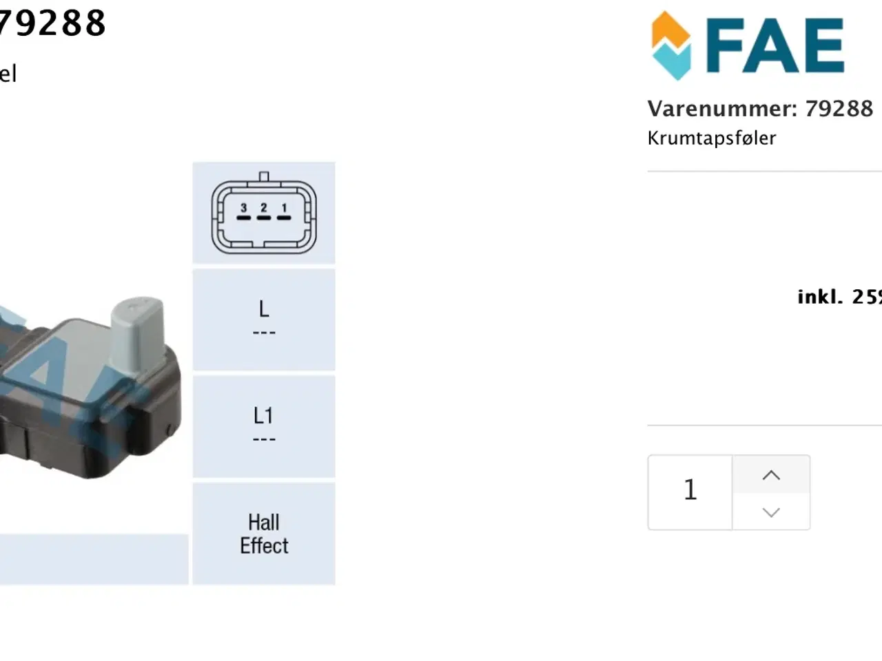 Billede 4 - Krumtapføler sensor impuls ny