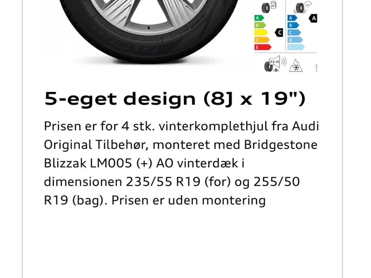 Billede 5 - AUDI Q4 e-tron 45, 19” Vinterhjul