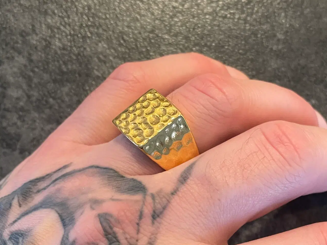 Billede 2 - 14kt goldfilled nugget ring