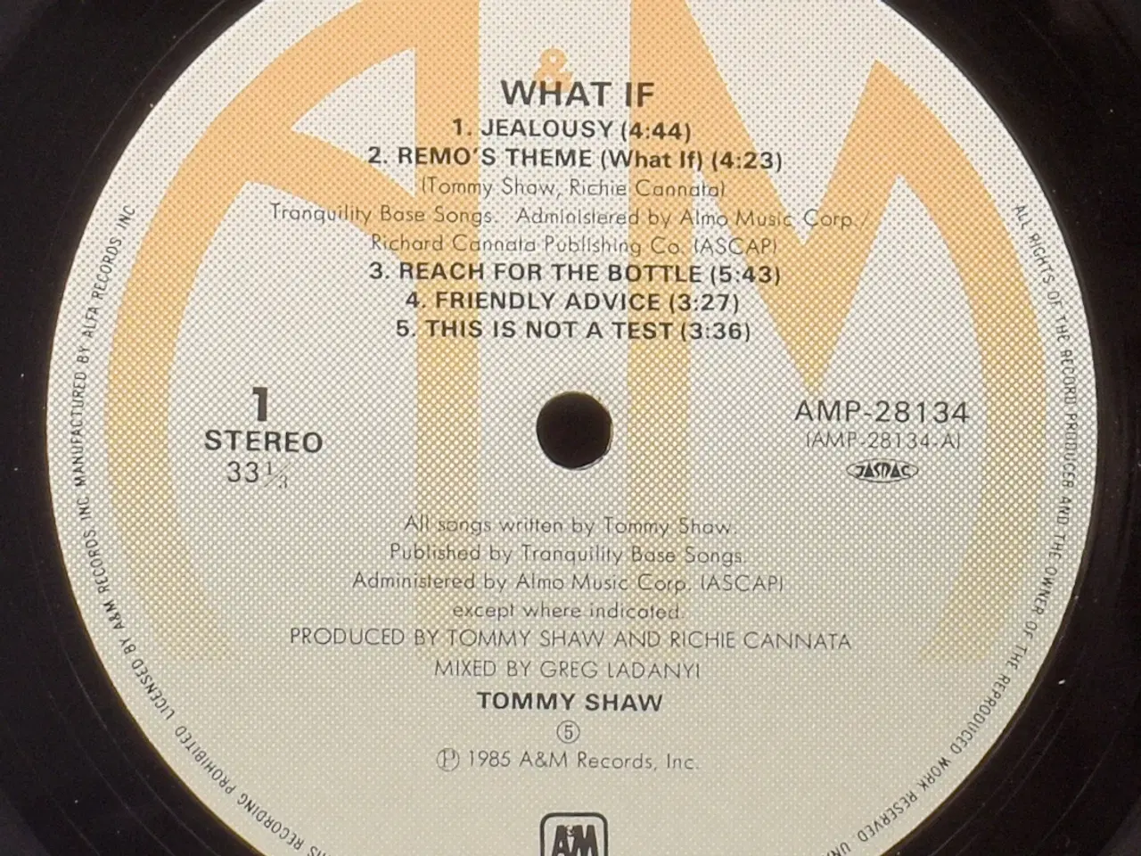 Billede 5 - Tommy Shaw - What If - JAPAN 1985 - EX/EX