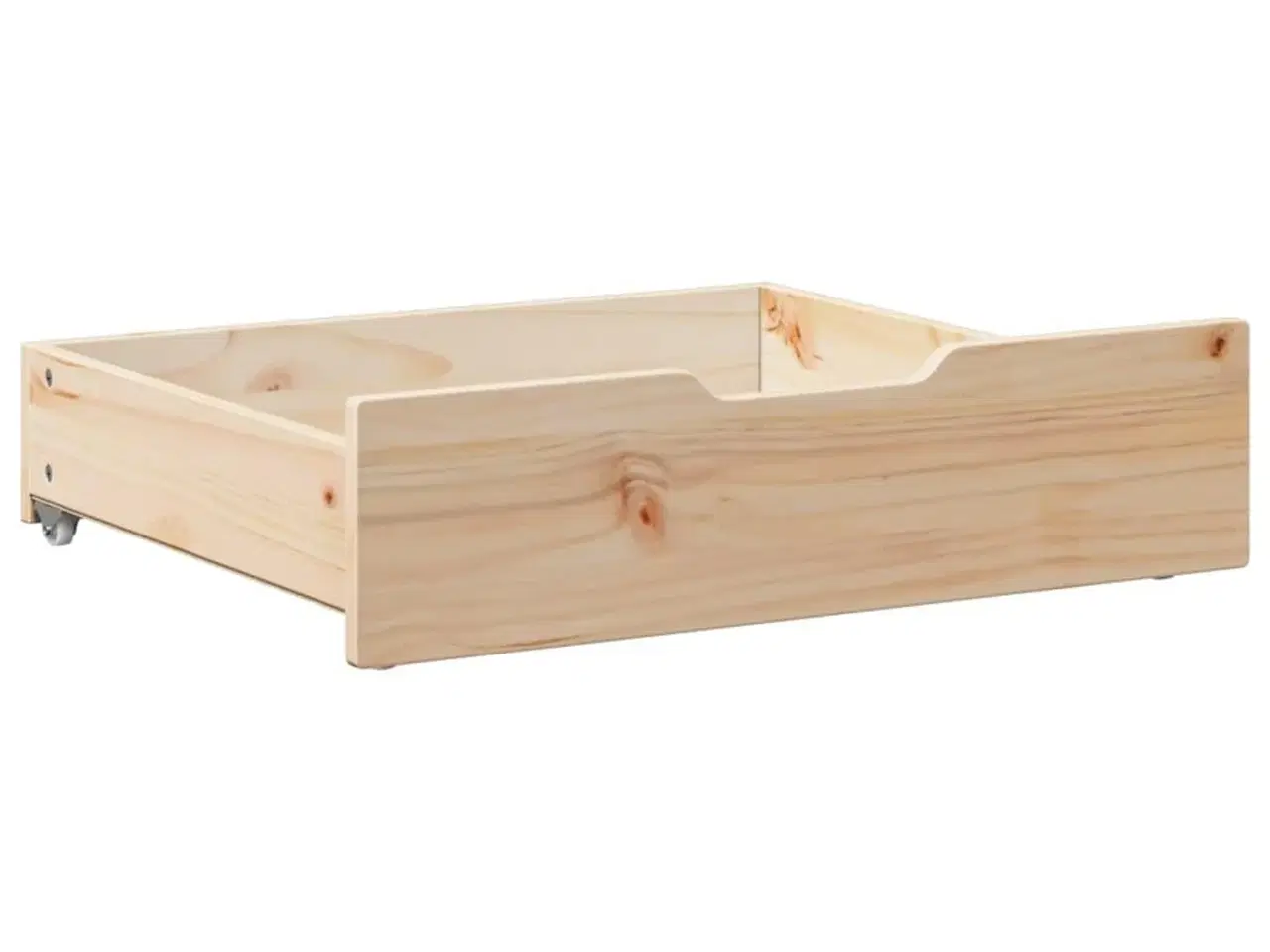 Billede 4 - Sengeskuffer med hjul 2 stk. 65x55x17 cm massivt fyrretræ