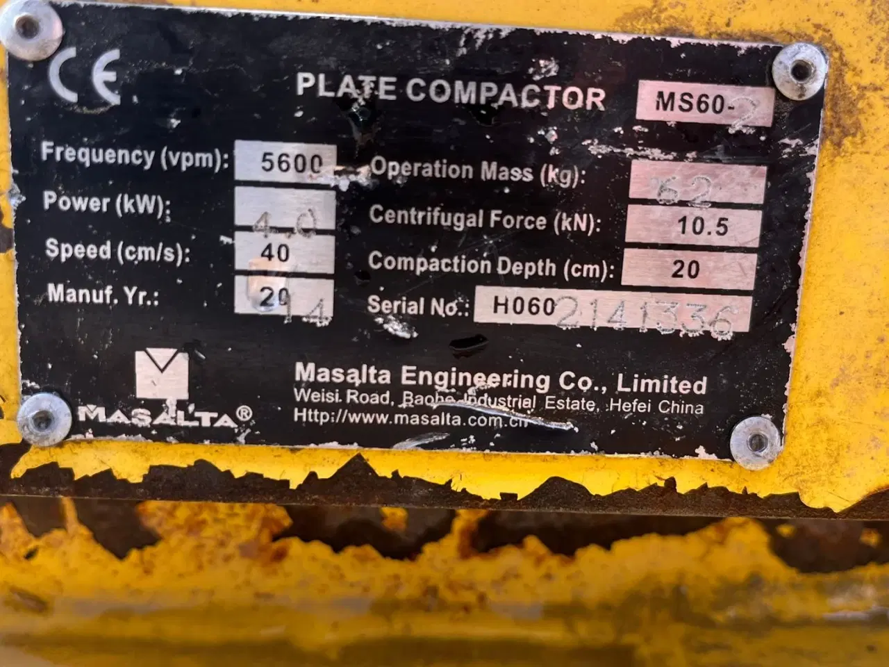 Billede 6 - Masalta MS60 62kg pladevibrator