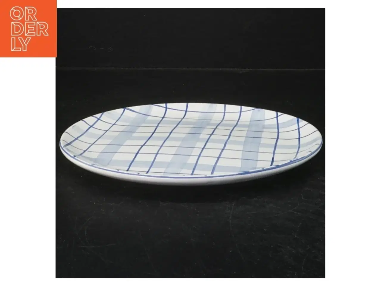 Billede 1 - Blå og hvid tallerken (str. Ø. 22 cm)