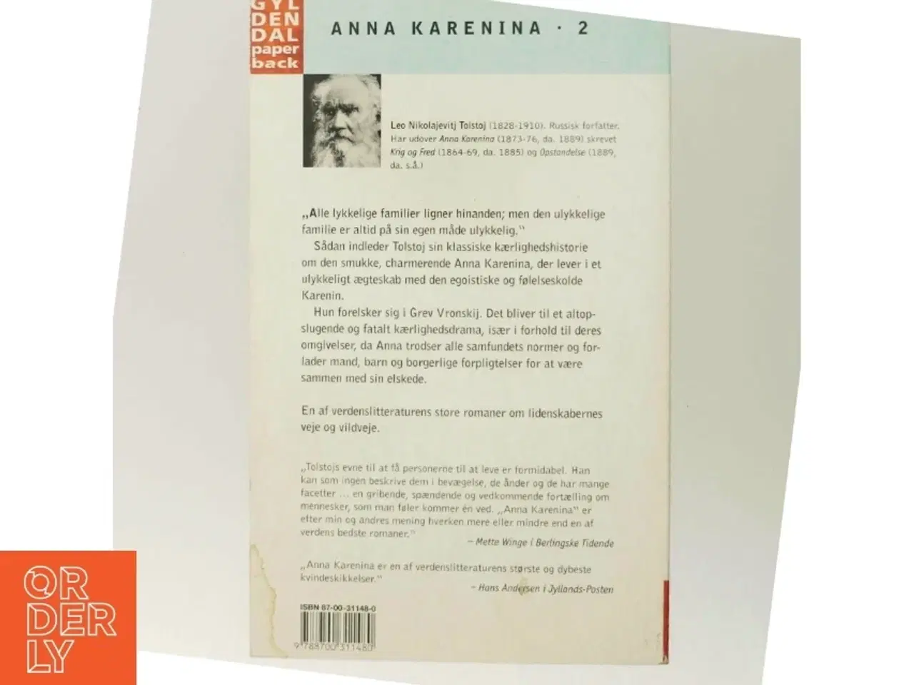 Billede 3 - Anna Karenina. Bind 2 (Ved Ejnar Thomassen, 2-binds-udgave) af Lev Tolstoj (Bog)