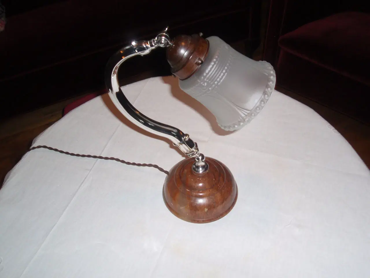 Billede 1 - Gammel Sølv bordlampe