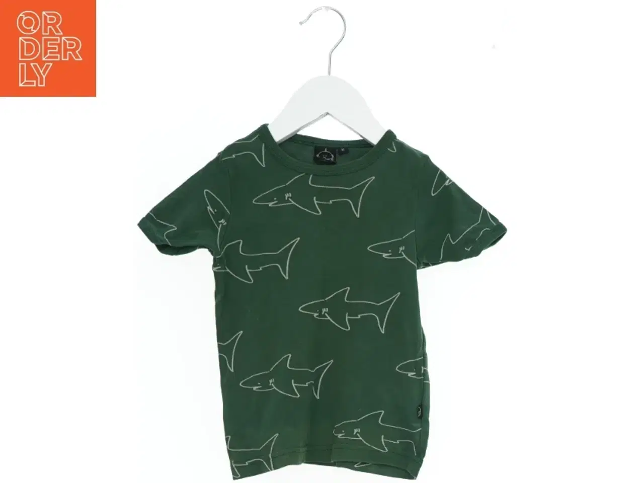 Billede 1 - Grøn T-Shirt med Hajmotiv fra Ida T (str. 92)