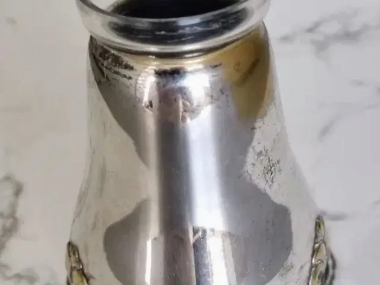 Billede 1 - Smuk vintage to tårnet Victoria vase i sølvplet 