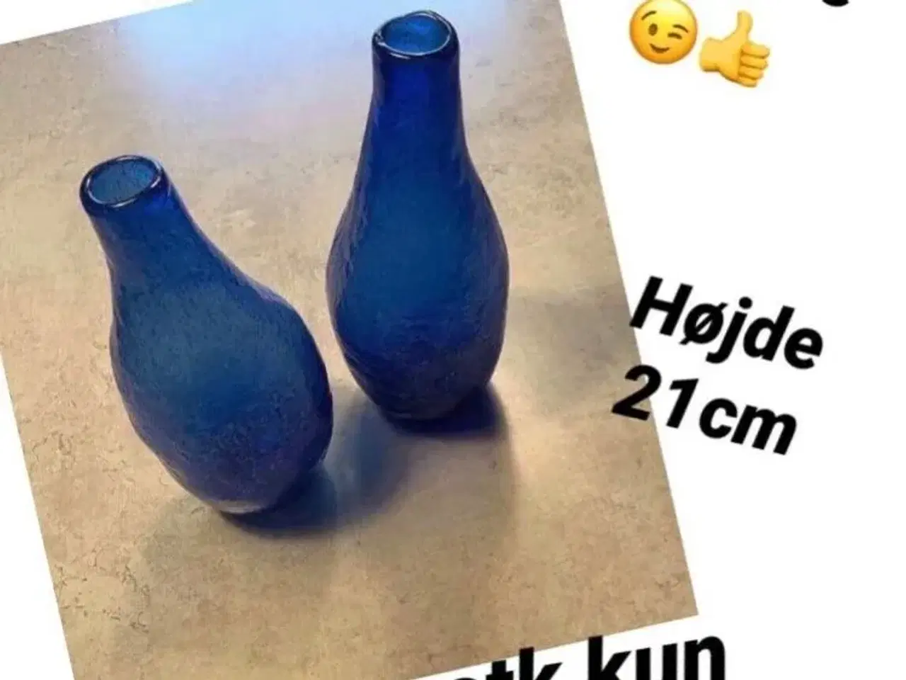 Billede 1 - Nye flotte blå vaser