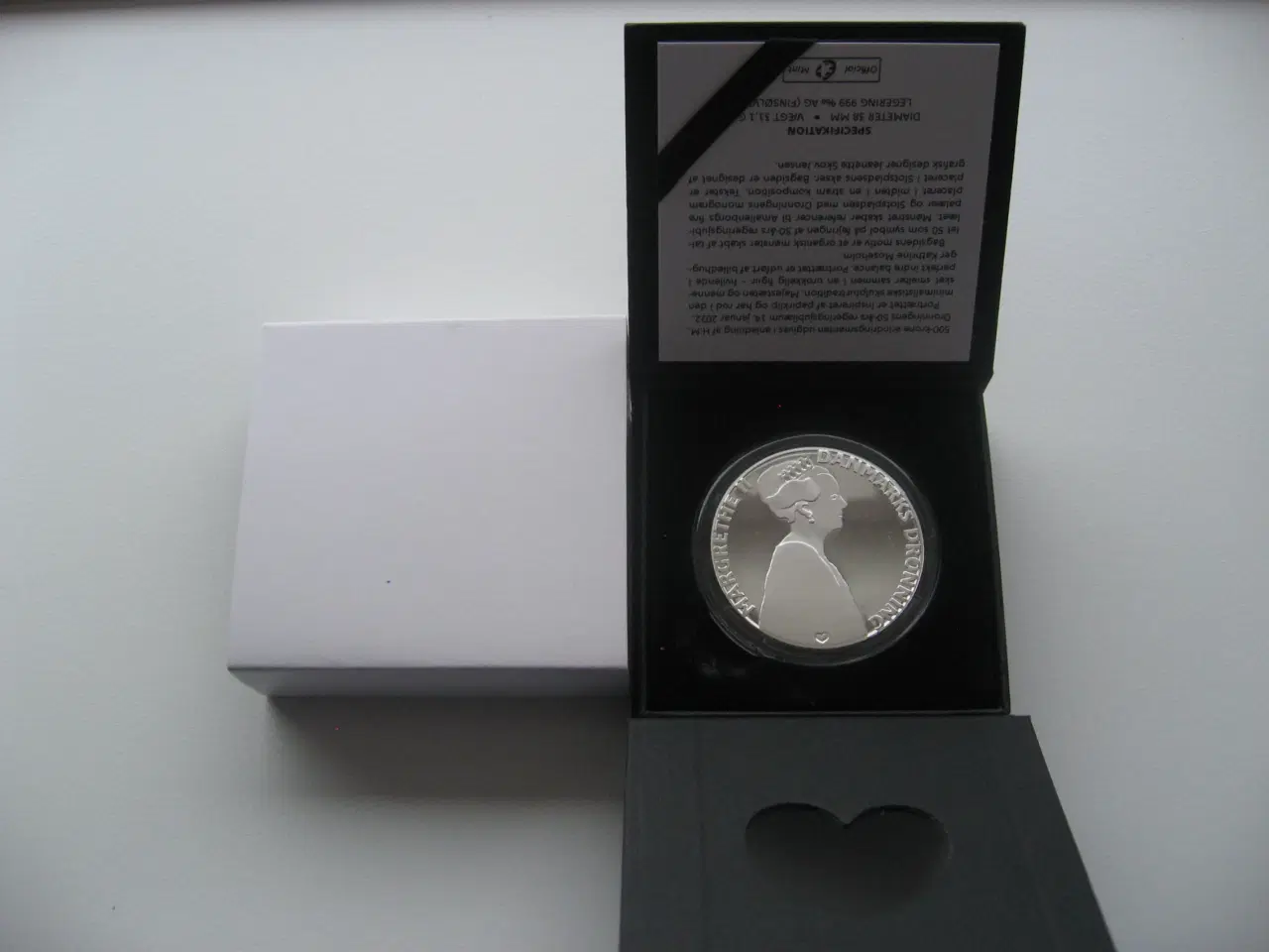 Billede 5 - Margrethe 500kr sølvmønter 2010,12,15,22 Pr Stk