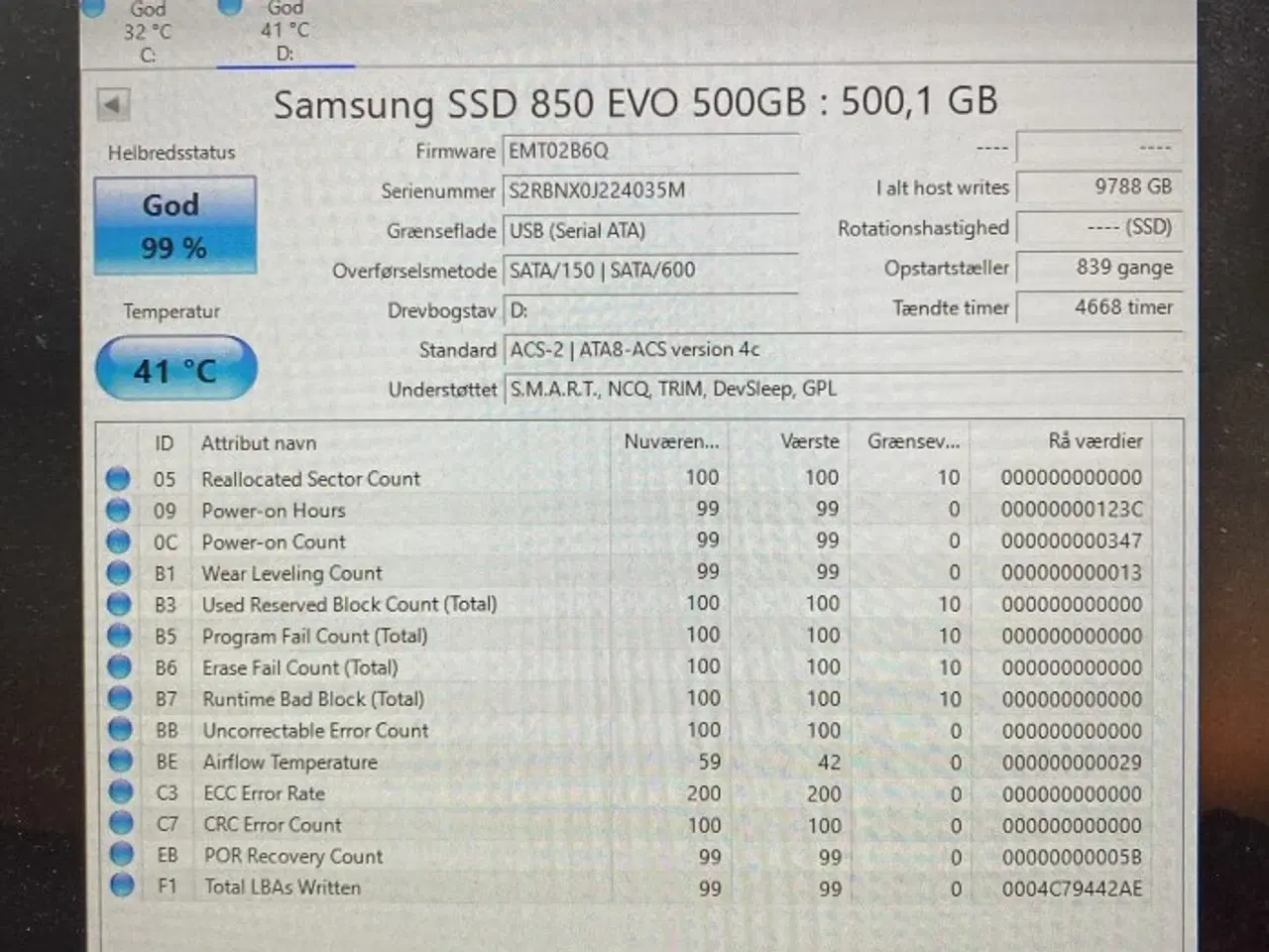 Billede 2 - SSD – Samsung 850 EVO – 500 GB