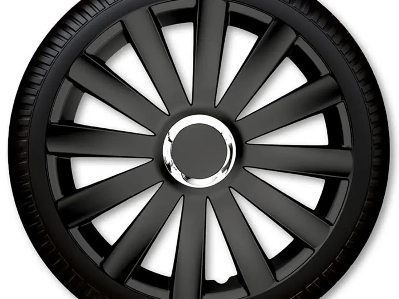 Billede 1 - 15" Spyder Pro sort hjulkapselsæt